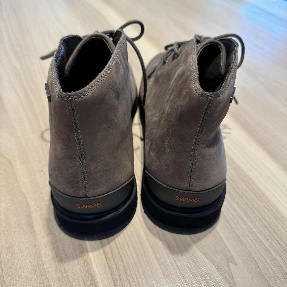 SWIMS Polacco Barry Taupe Leather Classic Chukka Ankle Boots Men's Size 11 - Picture 5 of 8